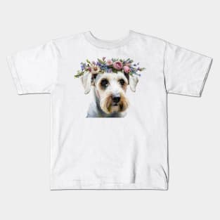 Floral Sealyham Terrier Kids T-Shirt